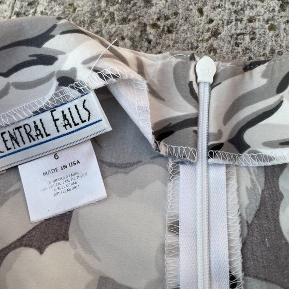 Central Falls Women Pant White/Black Floral Print Pant Size 6 Made USA - Picture 5 of 9